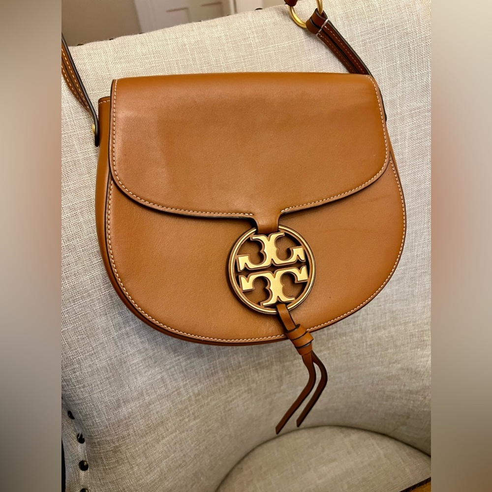Tory Burch Saddle/Tan Miller Leather Crossbody